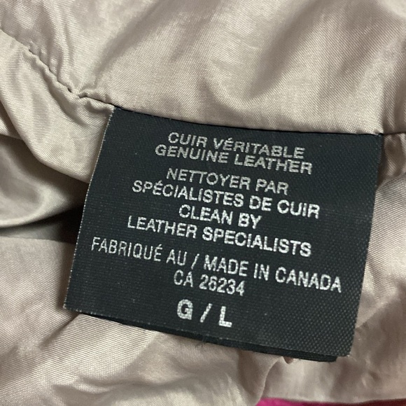 m0851 Magenta Leather Cropped Jacket Made in Canada - Picture 12 of 12